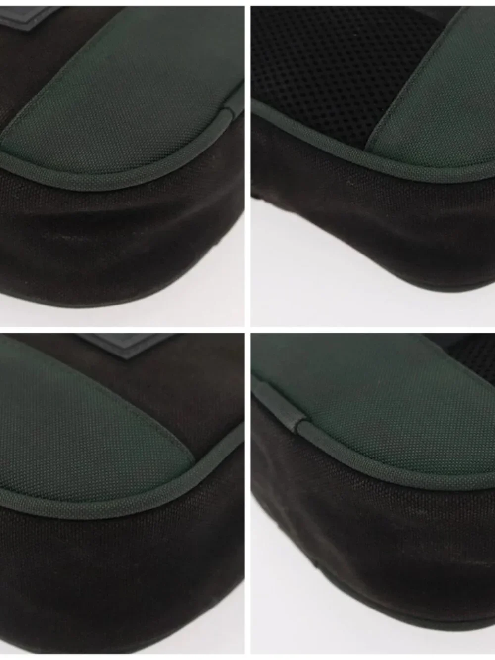 CHANEL Sports Line Shoulder Bag Canvas Green CC Auth BA11975